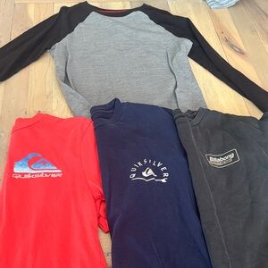 Quiksilver Red and Blue Kids Short Sleeve Tees